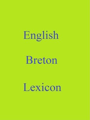 cover image of English Breton Lexicon